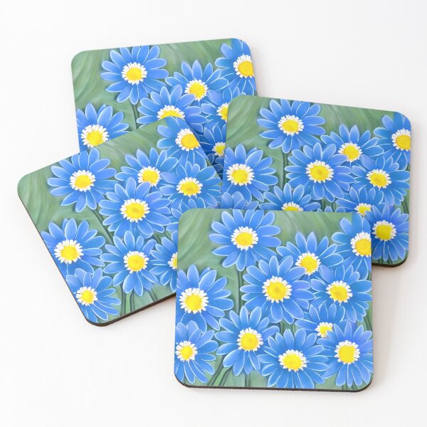 Item preview, Blue gerbera daisy pattern designed and sold by gramizzia.