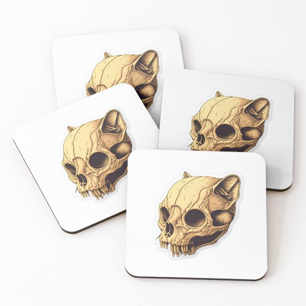 Item preview, Cat Skull, Fantasy Sticker designed and sold by SkullandKitten.