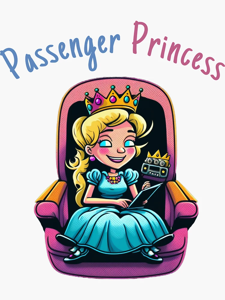 Passenger Princess sticker - laptop sticker - water bottle sticker - vinyl  sticker - notebook - hydroflask sticker - cute sticker - girly