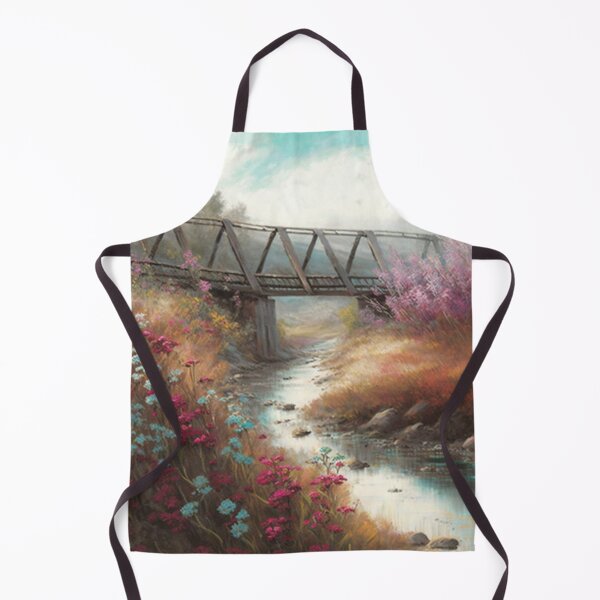 Item preview, Bridge over a stream with wildflowers designed and sold by JoepshLSio.
