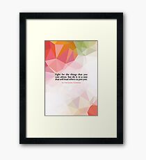 Fight for the..."Ruth Bader Ginsburg" Inspirational Quote Framed Print