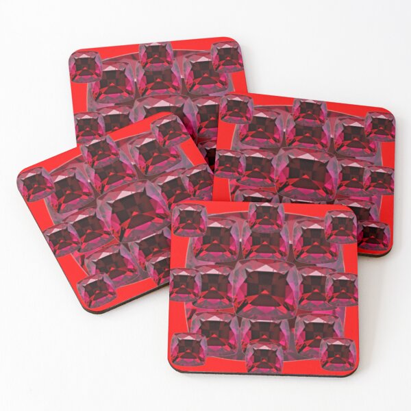 Item preview, RED-ORANGISH GARNET JANUARY BIRTHSTONE GEM ART designed and sold by sharlesart.