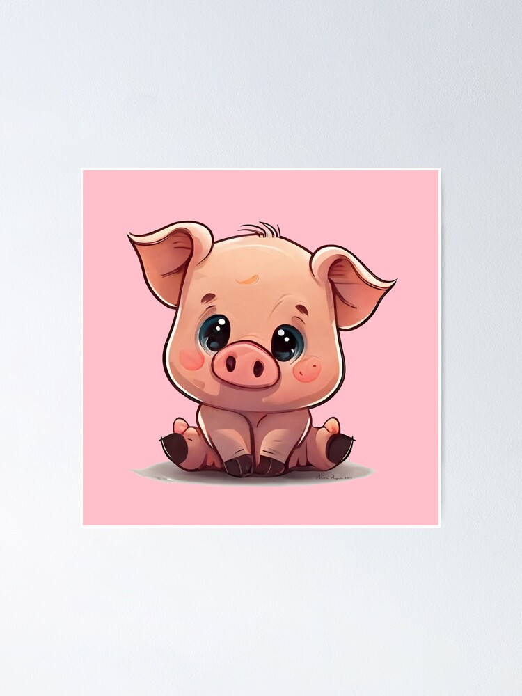 Cute Little Pig Sitting Cute Little Pig Sitting