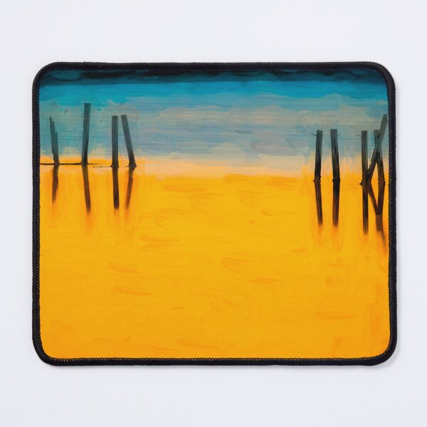 Item preview, BLACK PILINGS ORANGE WATER Abstract X107 designed and sold by RichFrancoCars.