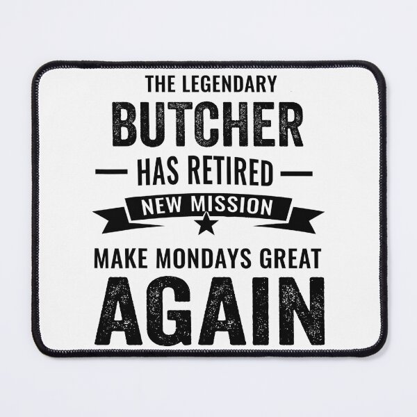 Item preview, butcher perfect retirement gift idea, Retired butcher Funny Saying designed and sold by Dogs Geeky⭐⭐⭐⭐⭐.