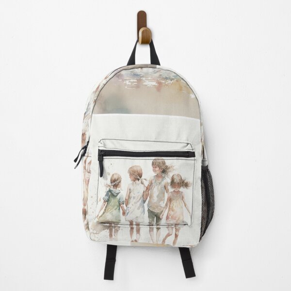 Item preview, Four Girls at the beach Minimalist Art designed and sold by artecomia.