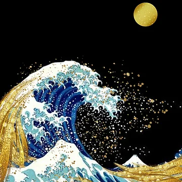 Artwork thumbnail, Abstract Metallic Gold Wave by RagWeasel