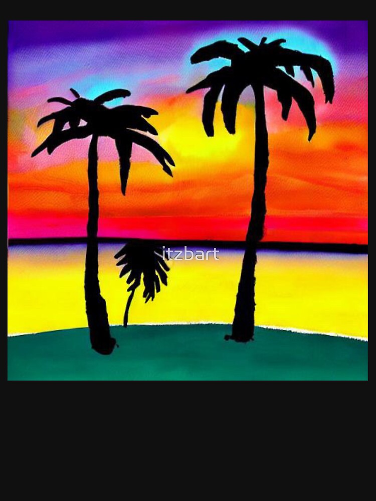 "Spray Paint Palm Trees Street Art Graffiti Style" Tshirt for Sale by jeanmbart Redbubble
