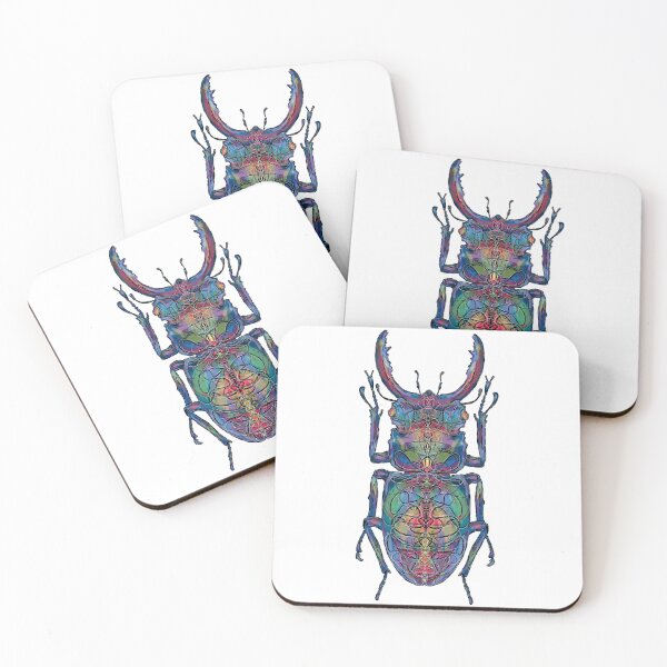 Item preview, stag beetle with a pattern and color stains designed and sold by NayaChu.