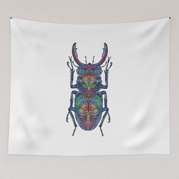 Item preview, stag beetle with a pattern and color stains designed and sold by NayaChu.
