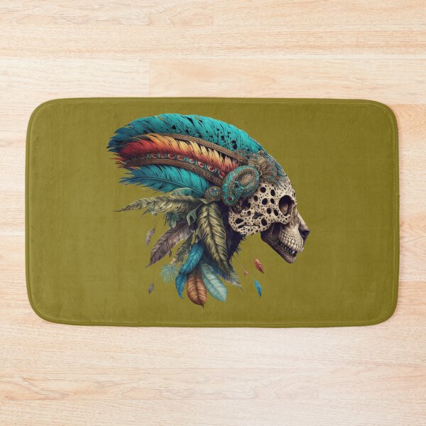 Item preview, Head of an Aztec Jaguar Warrior Skull Mexican Ancient Mythology designed and sold by CoyoteStudio.
