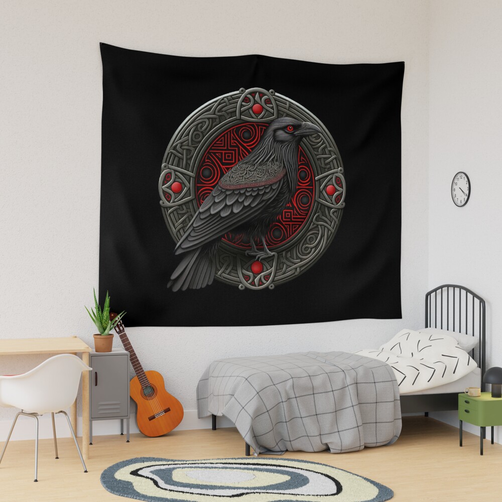 : Throw Blanket for Couch Vikings Black Crow Super Soft