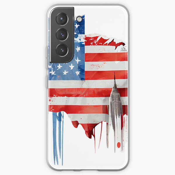 American Flag Empire State Building Samsung Galaxy Soft Case