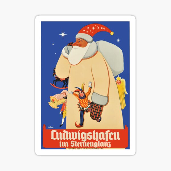 Artikel-Vorschau von 1935 Deutschland Ludwigshafen Weihnachtsmarkt Poster, designt und verkauft von retrographics.