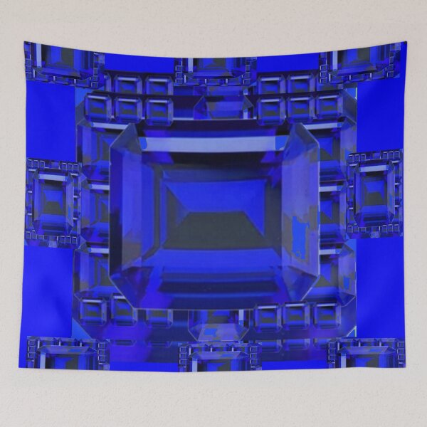 Item preview, BLUE SAPPHIRE GEMS SEPTEMBER BIRTHSTONE ART designed and sold by sharlesart.