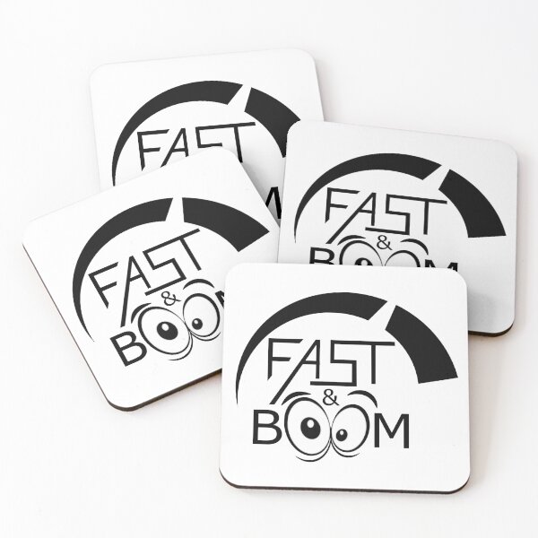 Item preview, fast and boom cool helmet sticker design designed and sold by designsmaster99.