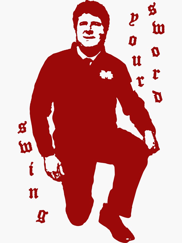 "Mike Leach Swing Your Sword" Sticker for Sale by Wolfgang4581 Redbubble