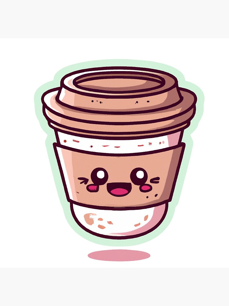 Kawaii Chibi Coffee Cup Graphic · Creative Fabrica