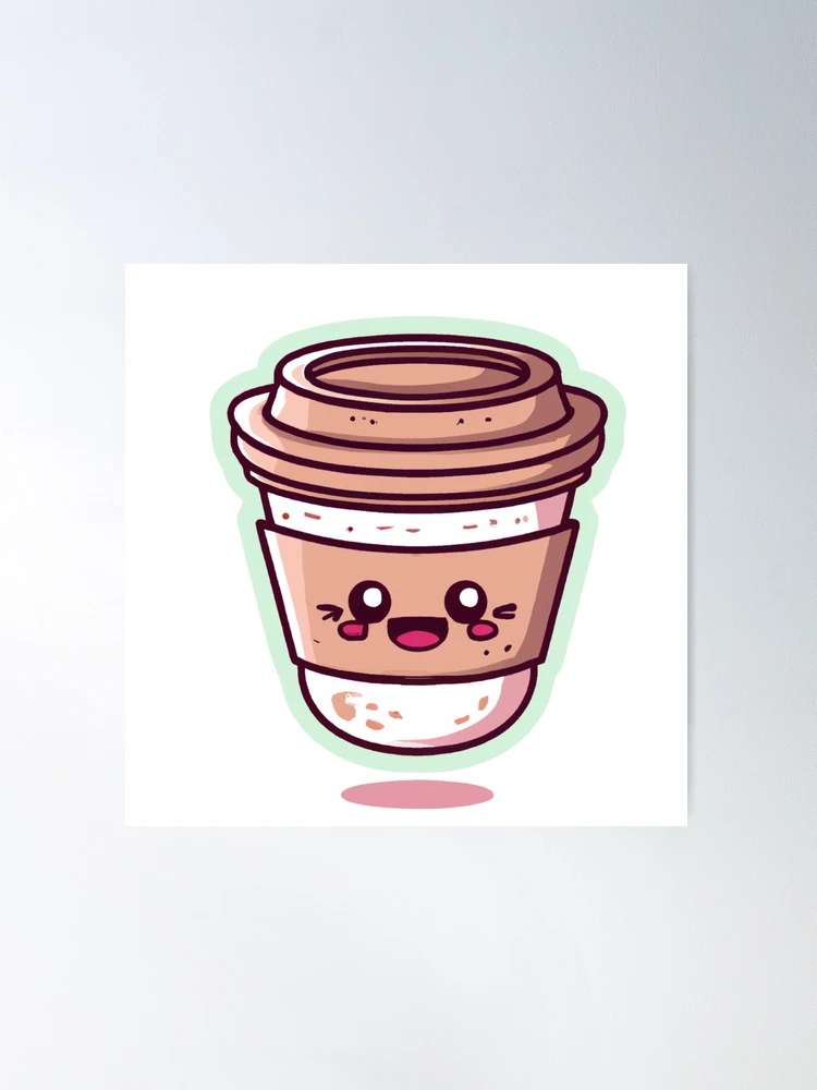 Cute Coffee Cup Kawaii Chibi Graphic · Creative Fabrica