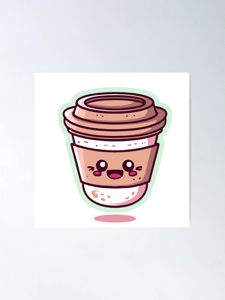 Kawaii Chibi Coffee Cup Graphic · Creative Fabrica