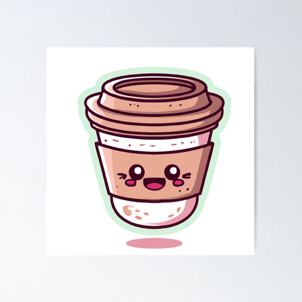 Cute Coffee Cup Kawaii Chibi Graphic · Creative Fabrica