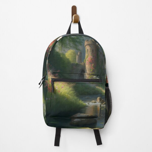 Item preview, Castle ruins near a stream with wildflowers designed and sold by JoepshLSio.