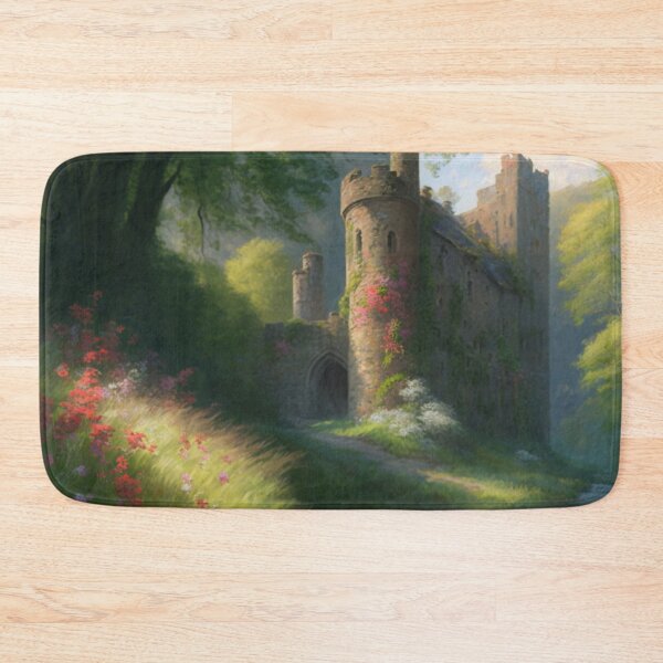 Item preview, Castle ruins near a stream with wildflowers designed and sold by JoepshLSio.