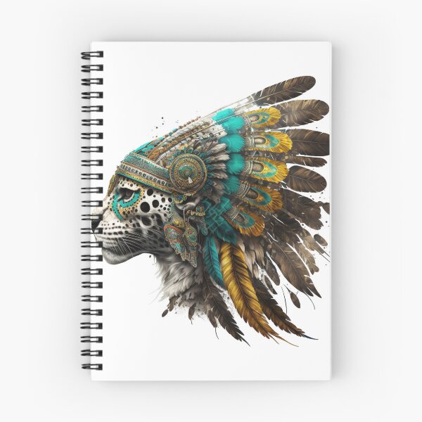 Item preview, Head of an Aztec Jaguar Warrior Skull Mexican Ancient Mythology Drawing designed and sold by CoyoteStudio.