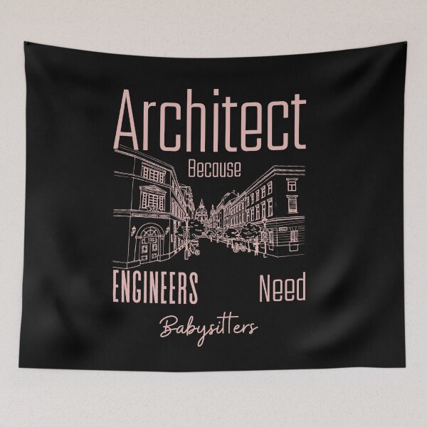 Item preview, Architect Because Engineers Need Babysitters (Pink Print)  designed and sold by Novelty-Shirts.