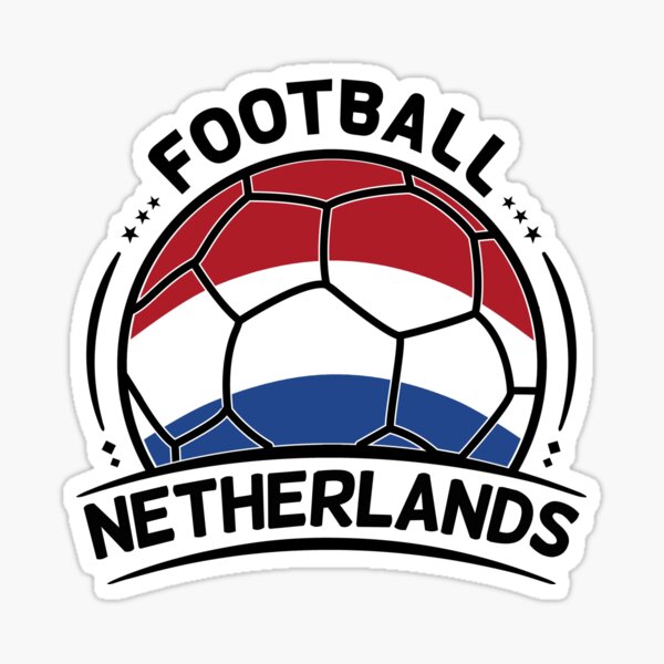 Netherlands Holland Knvb Football Soccer Flag Raised Clear Domed Lens Decal