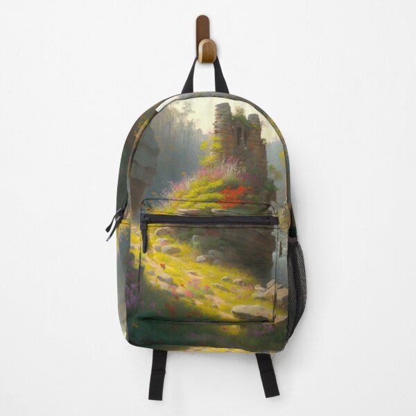 Item preview, Castle ruins near a stream with wildflowers designed and sold by JoepshLSio.