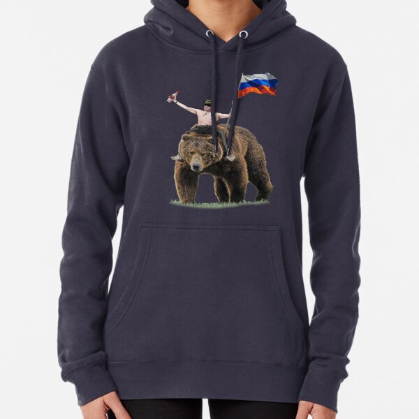 Putin Vodka Bear Tracksuit Hardbass Pullover Hoodie