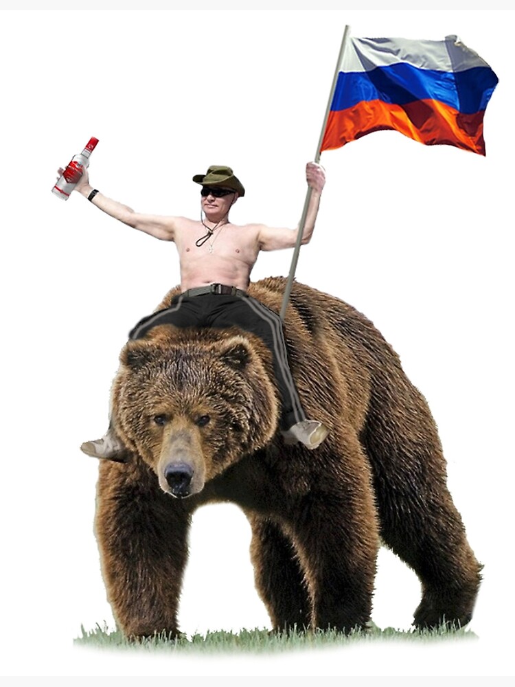 Putin Wodka Bear Trainingsanzug Hardbass Grusskarte Von Dipardiou Redbubble