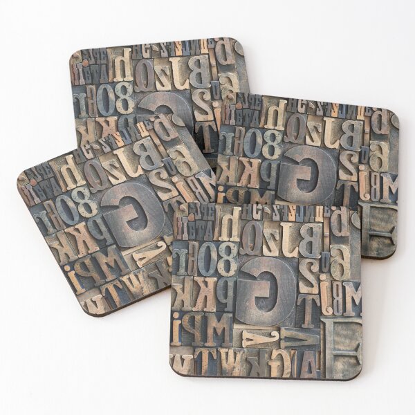 Item preview, wooden printers typeface letters designed and sold by Lefteris Betsis.