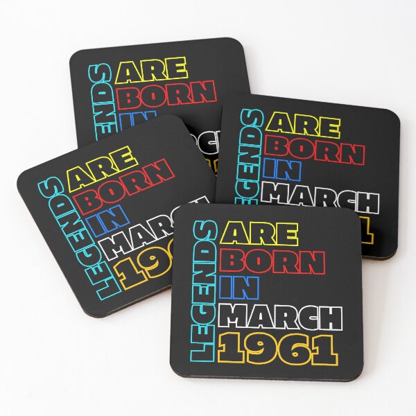 Item preview, Legends are born in March 1961 - March 1961 Birthday Quote designed and sold by bluepompelmo.