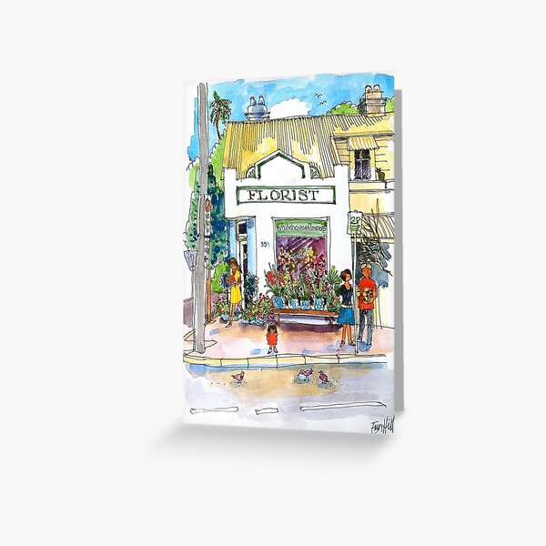 Florist on Pittwater Road, Manly, Sydney Greeting Card