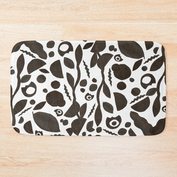 Item preview, Modern Abstract Black and White Blob Collage  designed and sold by MoonlightMoth.