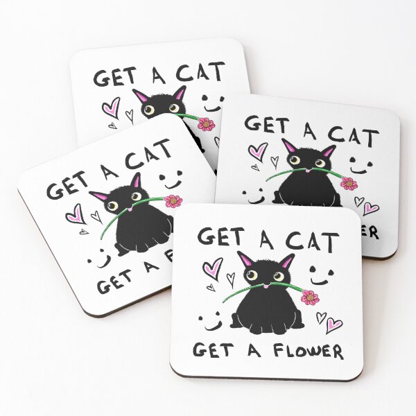 Item preview, Get A Cat, Get A Flower designed and sold by BobbyMillsArt.