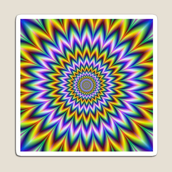 Multi Colored 24 Pointed Pulse  Magnet