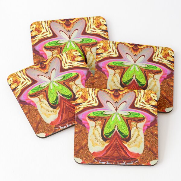 Item preview, *FUNNY ABSTRACT PAINTING ALIEN TRIBAL FACE CHOCOLATE MIXTURE MINT GREEN WITH STARRY GREEN ANISE & ROMANTIC MUSIC SCORE* designed and sold by Ralek.