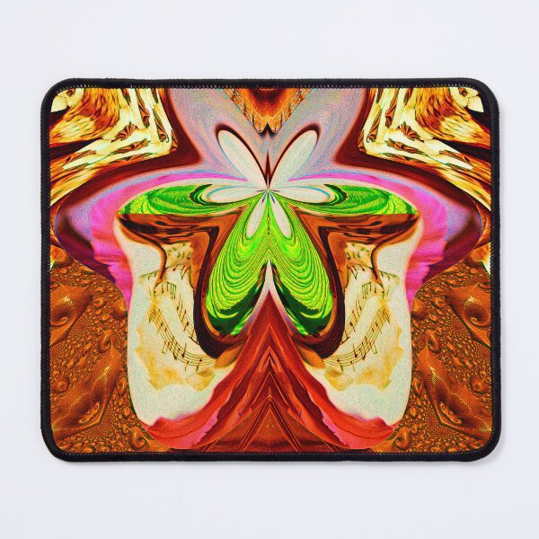 Item preview, *FUNNY ABSTRACT PAINTING ALIEN TRIBAL FACE CHOCOLATE MIXTURE MINT GREEN WITH STARRY GREEN ANISE & ROMANTIC MUSIC SCORE* designed and sold by Ralek.