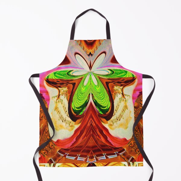 Item preview, *FUNNY ABSTRACT PAINTING ALIEN TRIBAL FACE CHOCOLATE MIXTURE MINT GREEN WITH STARRY GREEN ANISE & ROMANTIC MUSIC SCORE* designed and sold by Ralek.