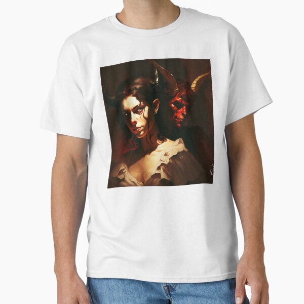 Devil on my Shoulder Tale Teller Club Orchestra Art by iServalan CDM Music Tracks and Book Illustrations Classic T-Shirt