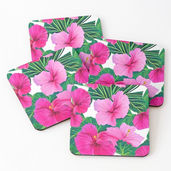 Item preview, Pink hibiscus flower pattern designed and sold by gramizzia.
