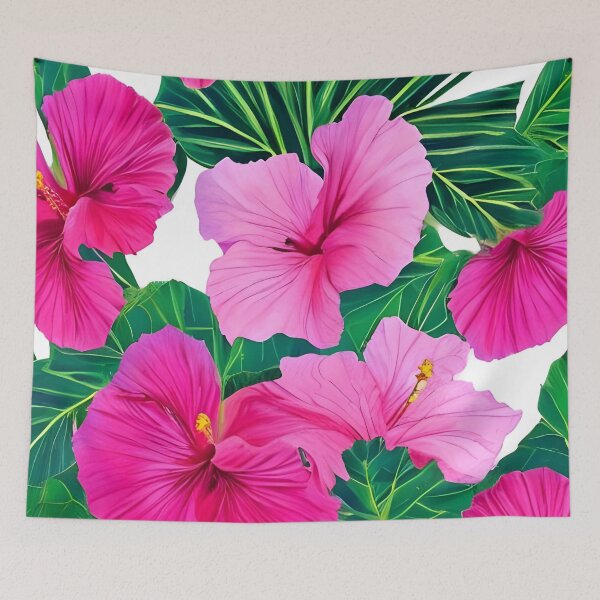Item preview, Pink hibiscus flower pattern designed and sold by gramizzia.