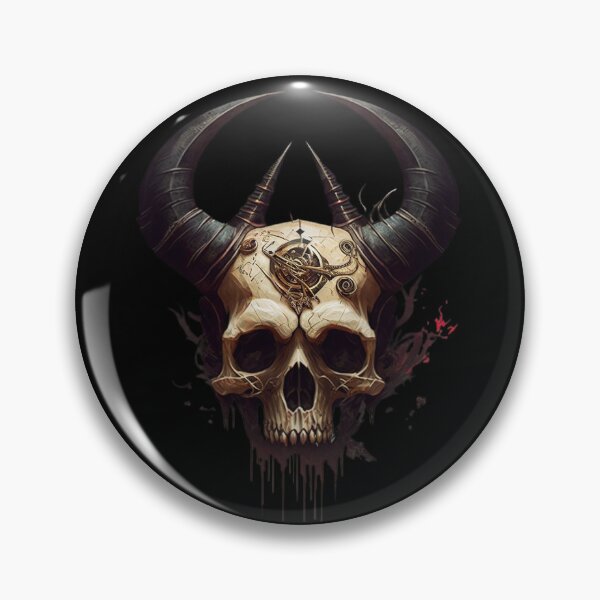 Item preview, Warrior Viking Skull with Horns Black God in Valhalla  designed and sold by CoyoteStudio.