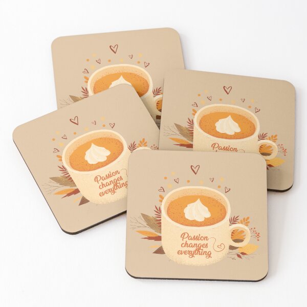 Item preview, Coffee with text passion changes everything &Tree leaves and twigs designed and sold by Ndli.