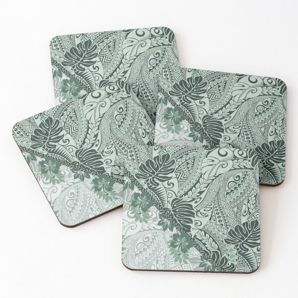 Item preview, Seafoam Green Monstera Tapa Fusion designed and sold by J Marielle Designs.