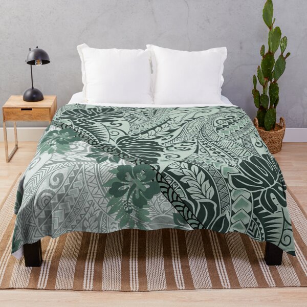 Item preview, Seafoam Green Monstera Tapa Fusion designed and sold by J Marielle Designs.