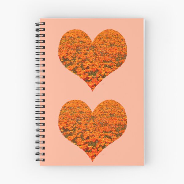 Aperçu de l'œuvre Coeur de fleur de la Saint-Valentin - Coquelicots de Californie créée et vendue par MH65Designs.